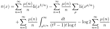 π（x）的精确公式